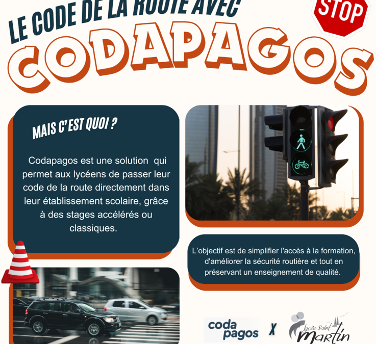 🚗 Codapagos – Le code de la route en une semaine pour nos lycéens ! 🚗